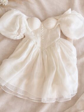 Adeirlina Here Comes The Sun White Mini Dress Size S